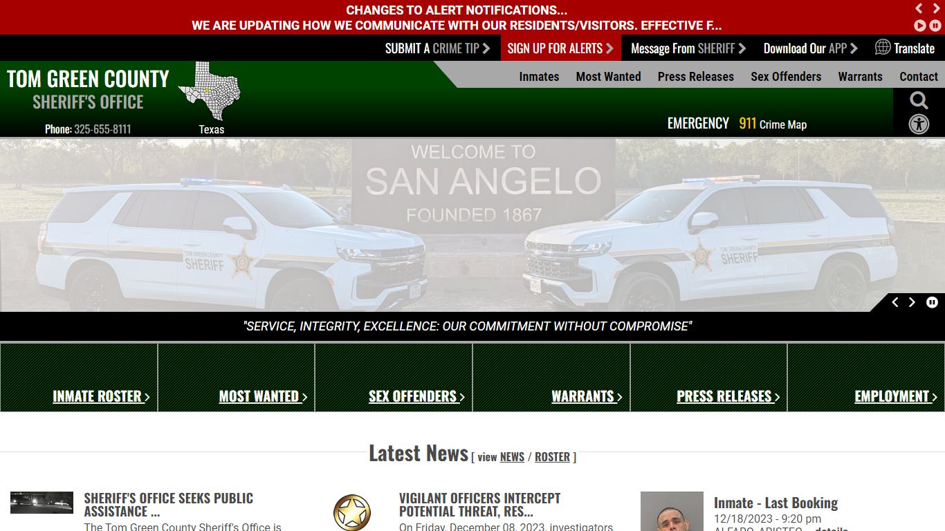 Inmate Roster (507) - Tom Green County Sheriff's Office
